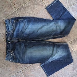 Full length straight leg jeans